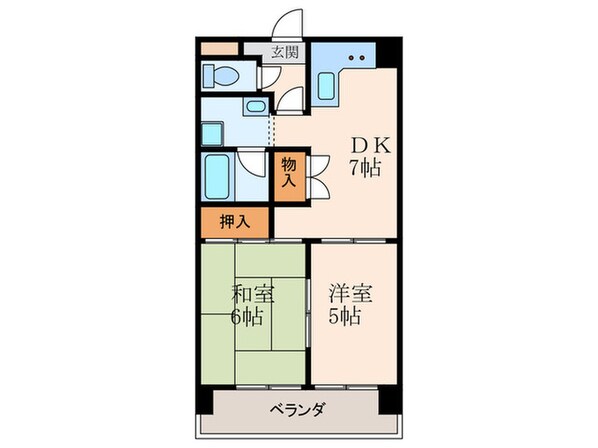 サンライフ若草の物件間取画像